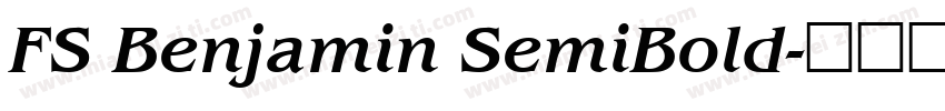 FS Benjamin SemiBold字体转换